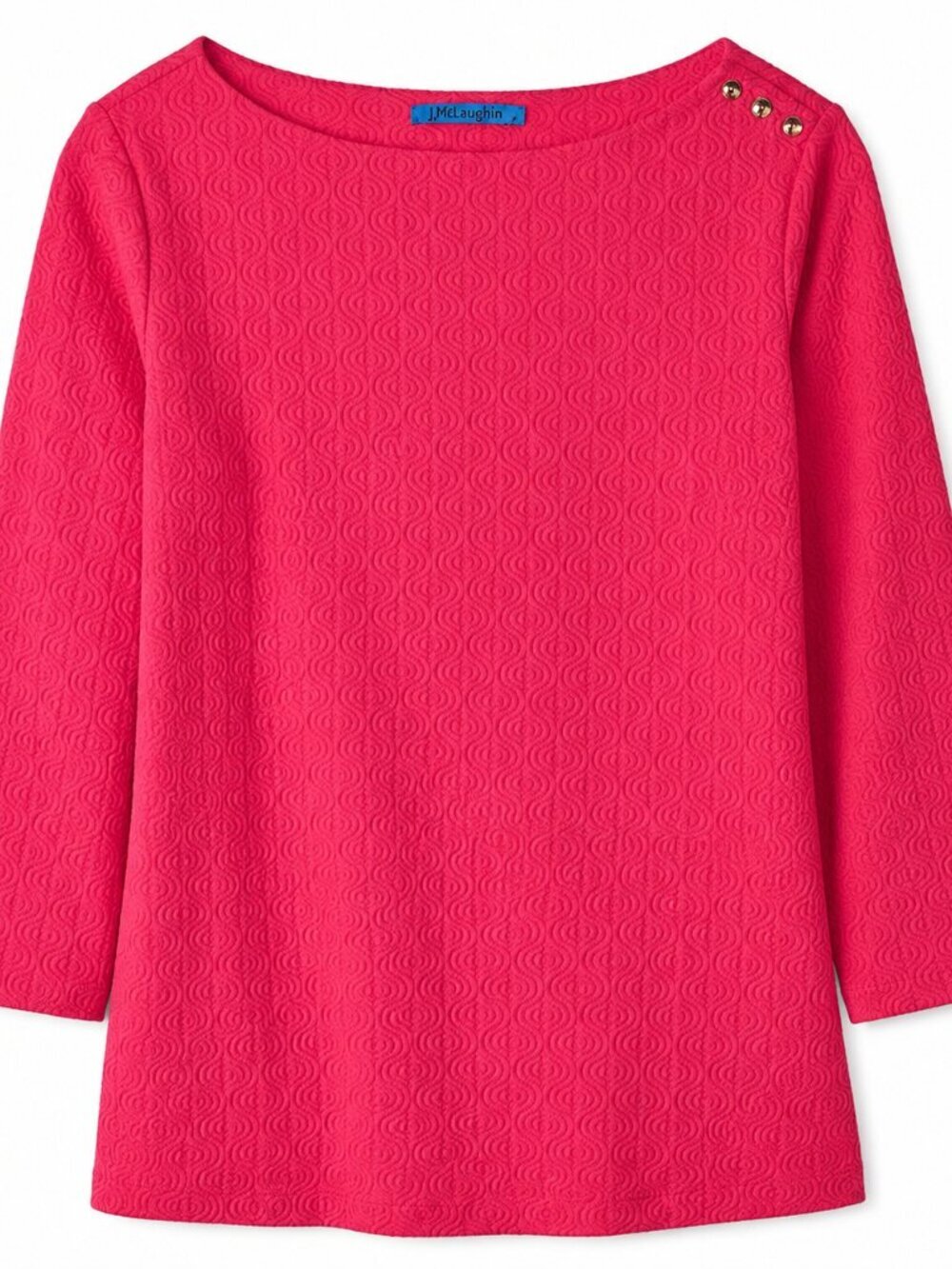 NWT J.McLaughlin Wavesong Catalina Cloth Boat Neck Top Garden Pink M